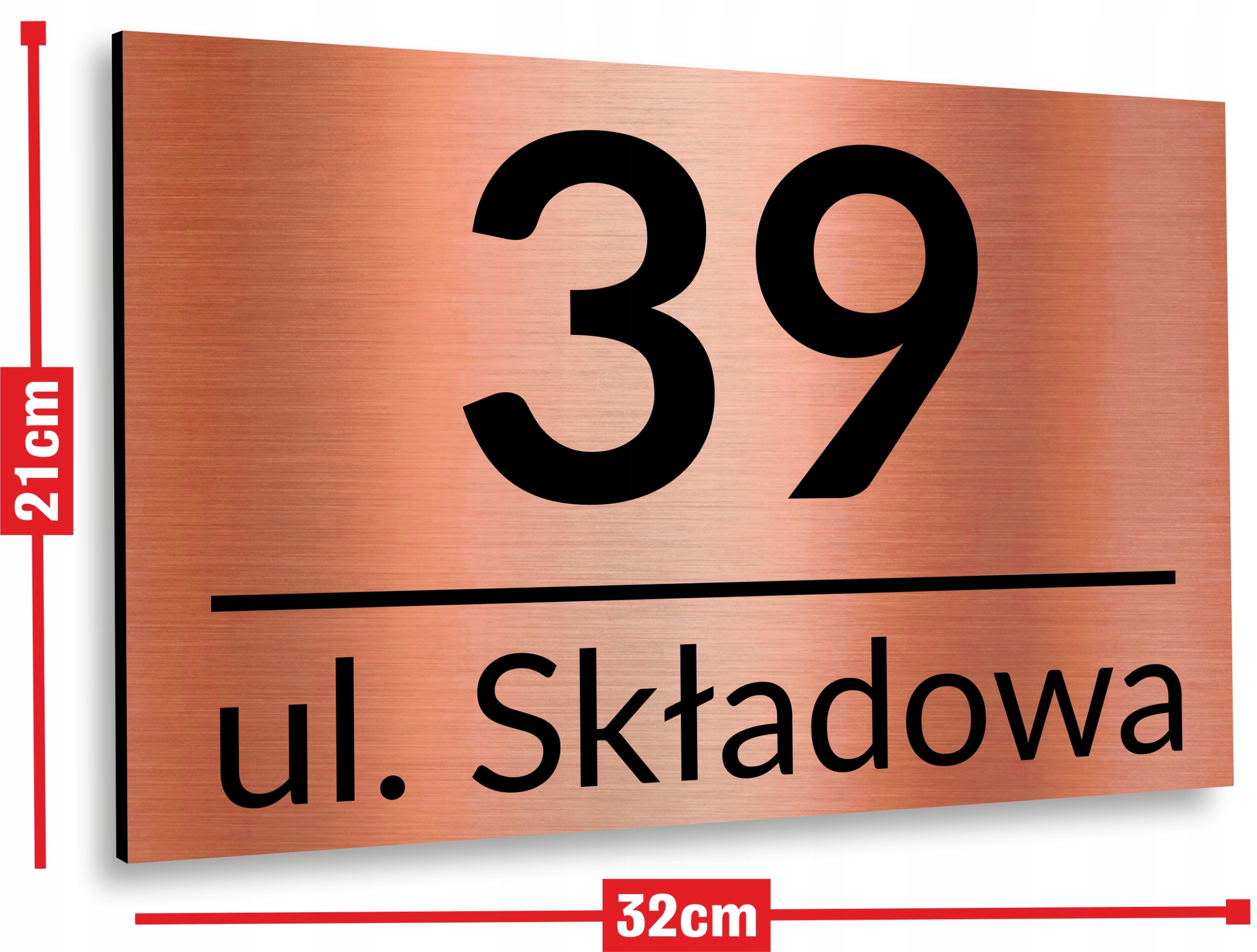 Tabliczka ADRESOWA ALUMINIOWA MIEDZIANA Numer domu EAN (GTIN) 5905527900060