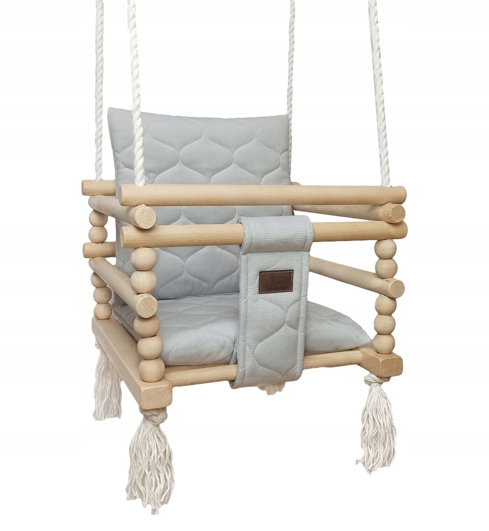 Huśtawka dla dzieci Drewniana TULUSZKA Velvet 3w1 Szary EAN (GTIN) 5904158336040