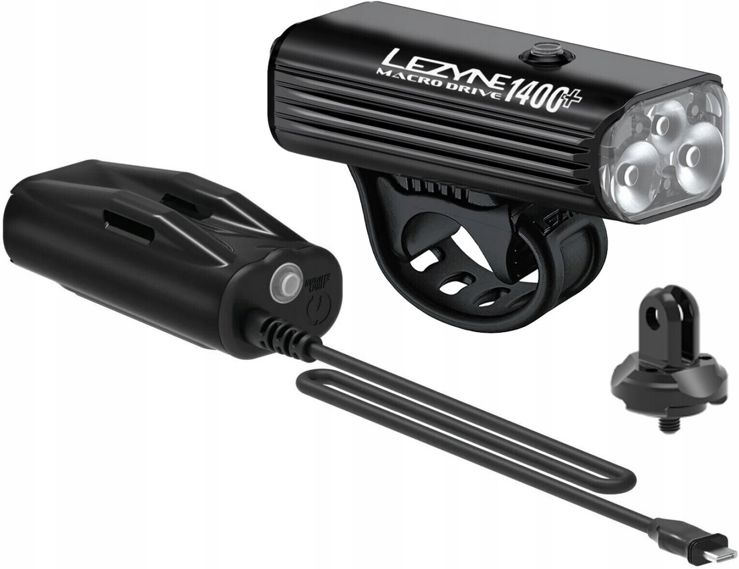 Lezyne lampka Macro Drive 1400lm przód czarna