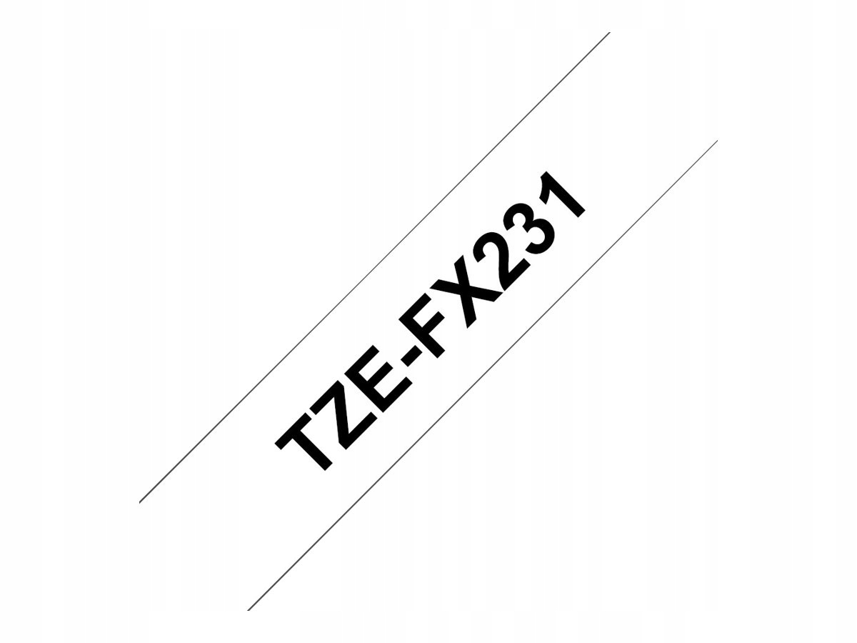 Brother Taśma laminowana Flex ID TZe-FX231 12 mm x 8 m czarno na białym