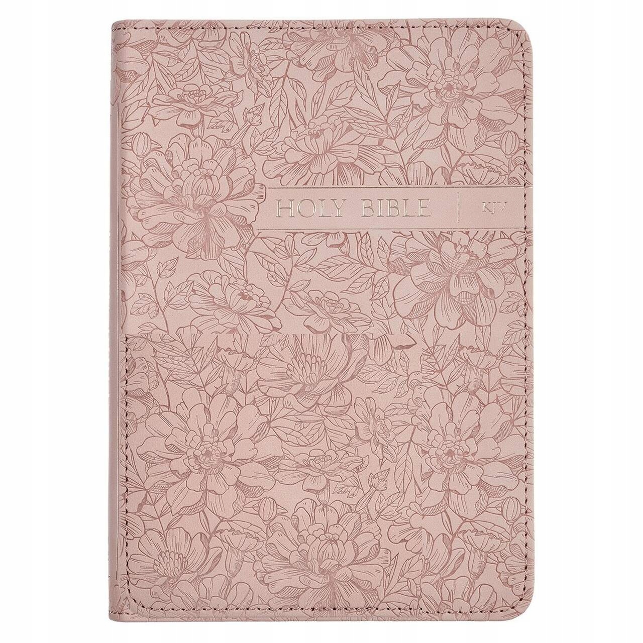 KJV Bible - Blush Pink Floral Faux Leather