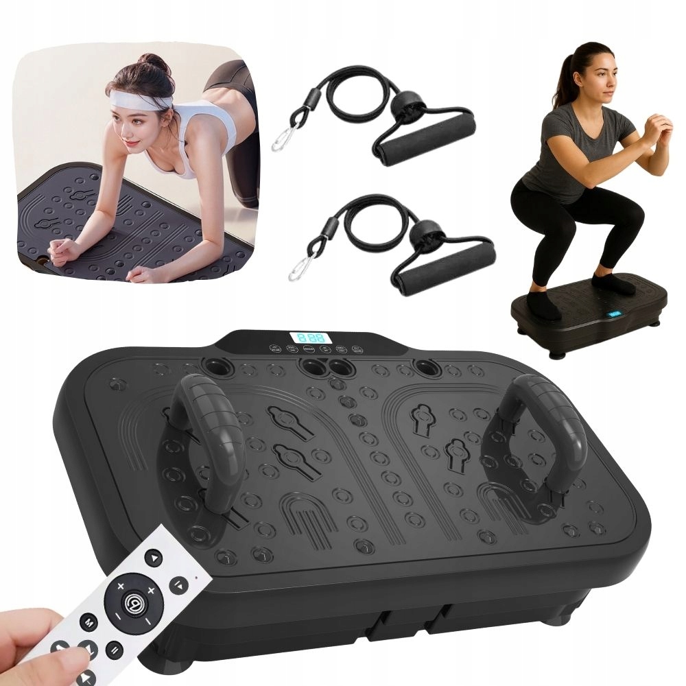 Vibrační Plošina Masážní Přístroj pro zeštíhlení postavy Trénink celého těla s Bluetooth