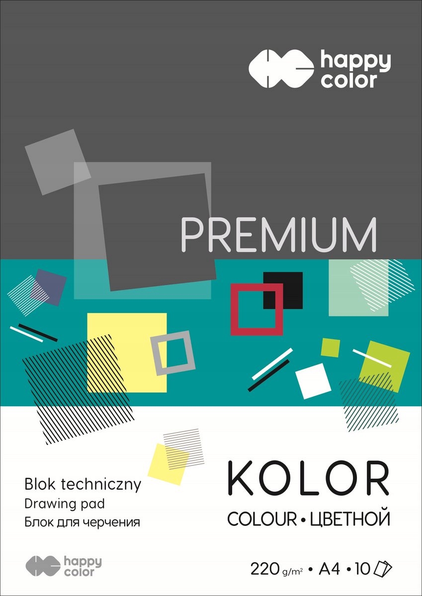 

Blok techniczny Happy Color A4 220g kolor Premium