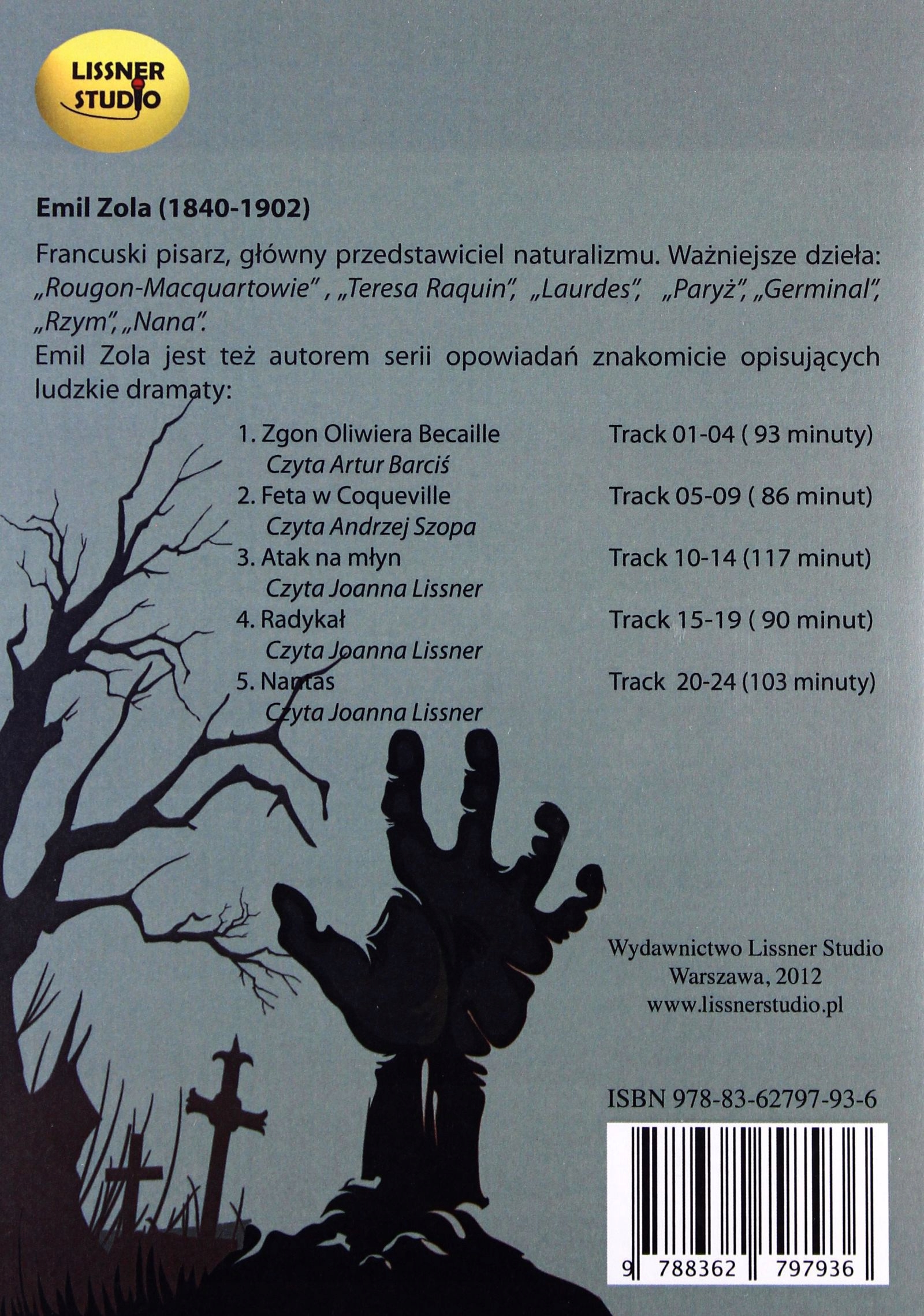 OPOWIADANIA NIESAMOWITE - EMIL ZOLA (AUDIOBOOK) (C Nośnik audiobook CD