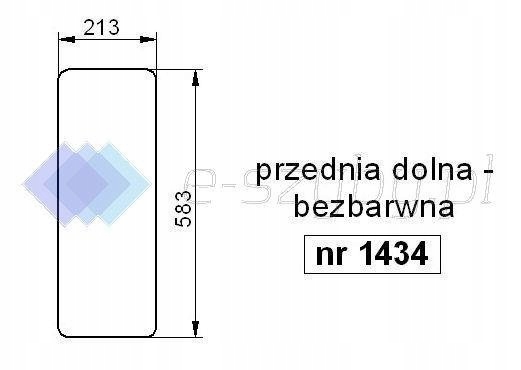 sklo Fiat řady 80 88 90 94 přední spodní bezbar