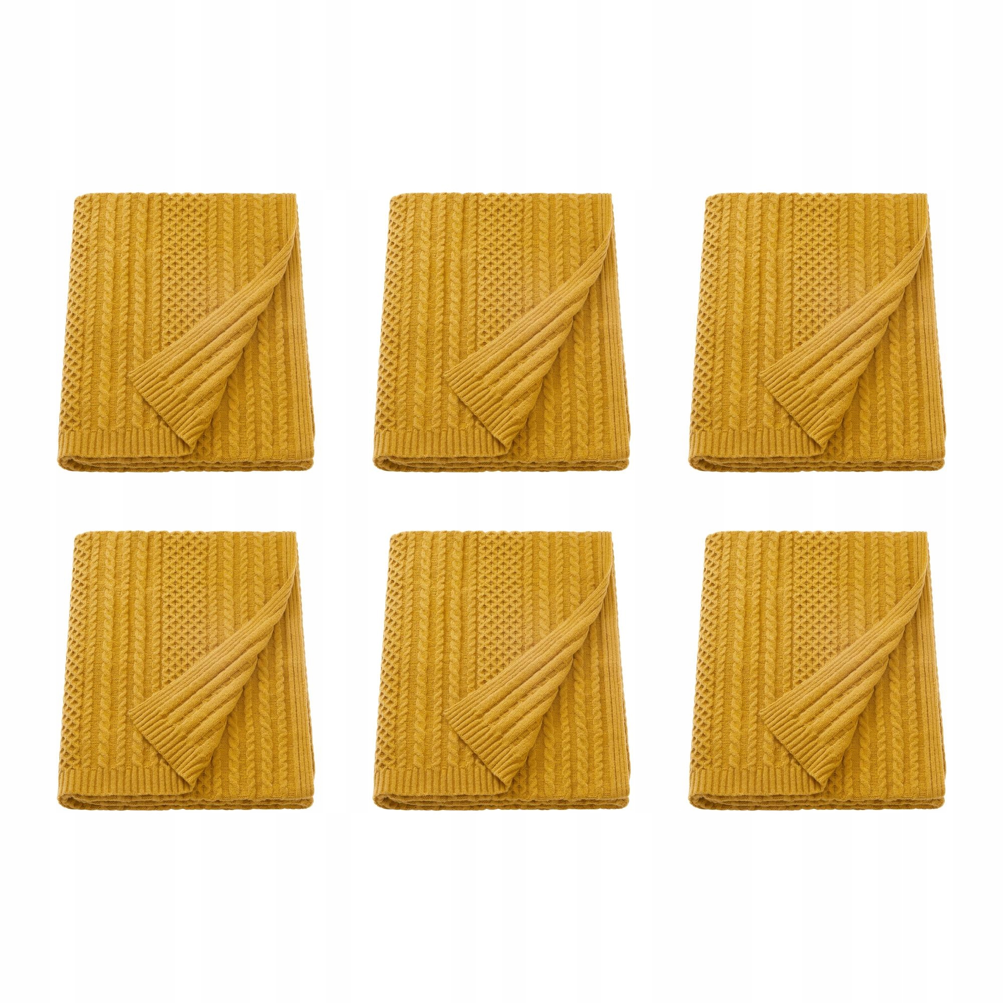 6 ks Sorbyskogen Pled žlutý 130 x 170 cm