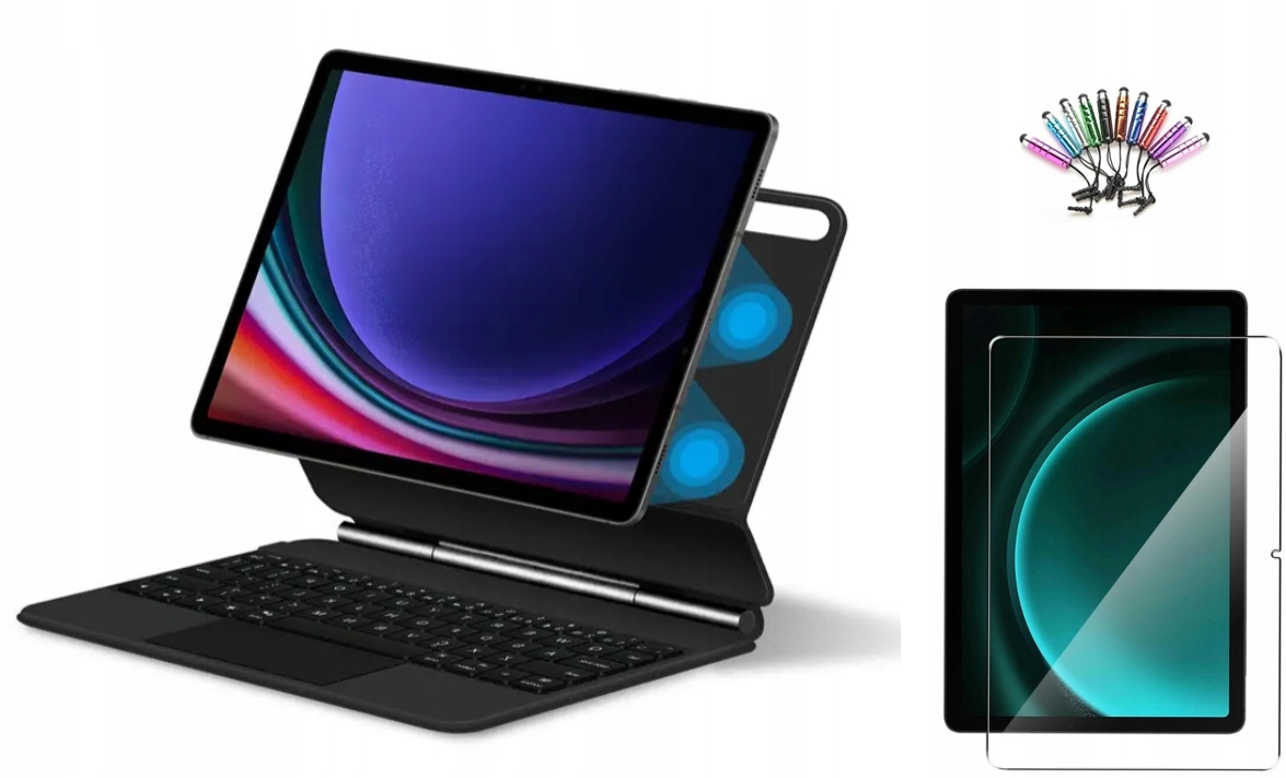 Etui Klawiatura Do Samsung Galaxy S9 Fe 10,9 X510 X516B Folia Rysik