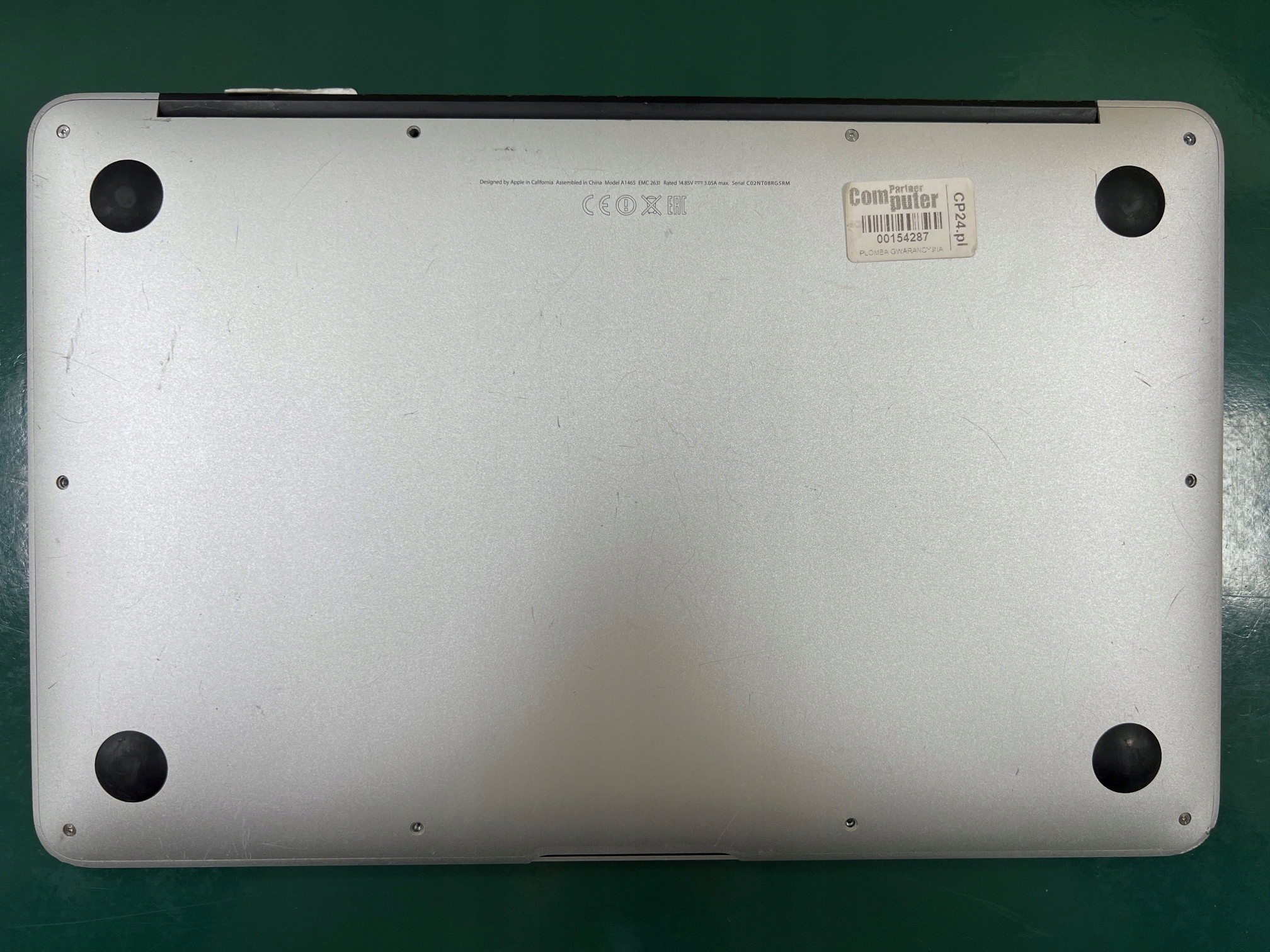 APPLE MACBOOK AIR 6,1 A1465 2014 EARLY 11,6 na części BATERIA Układ klawiatury US international (qwerty)