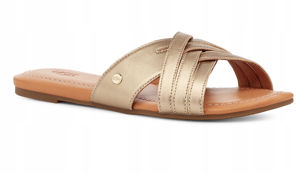 Dámské Nazouváky Ugg W Kenleigh Slide 1142712-GLDM zlaté kožené vel. 38