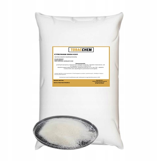 Cytrynian sodu spożywczy trójsodowy E331 25KG