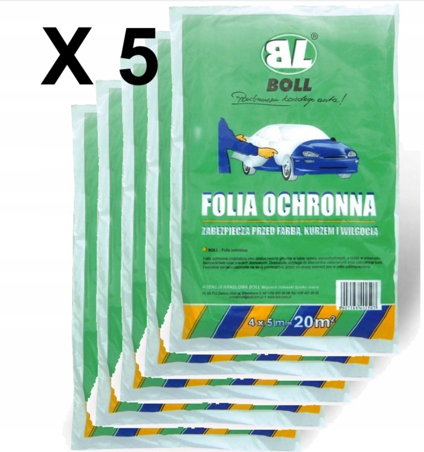 Zestaw BOLL FOLIA OCHRONNA MALARSKA 4M X 5M 20M2