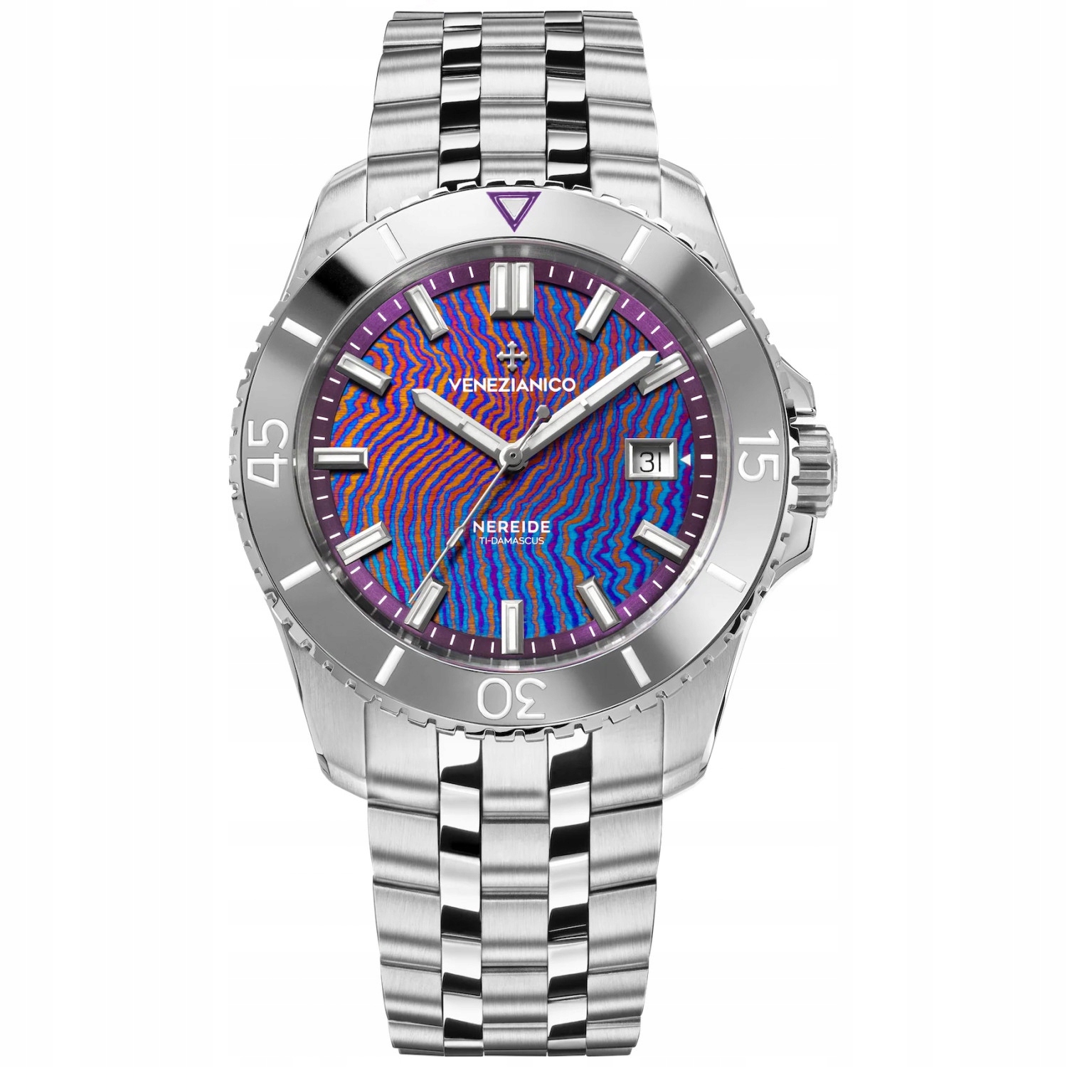 Stříbrné Pánské Hodinky Venezianico Nereide Ti-Damascus