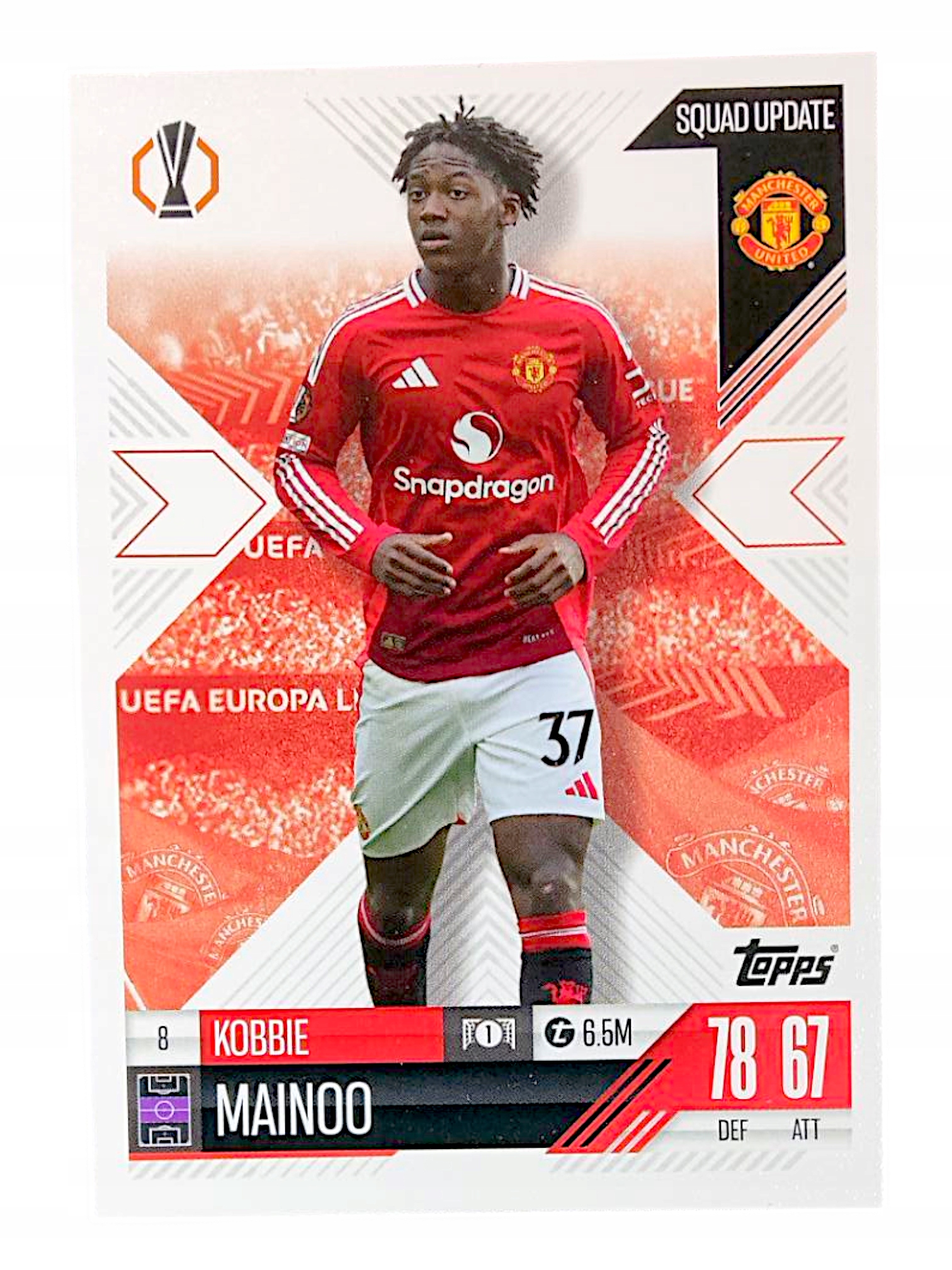Topps Match Attax Extra 2025 Squad Update 8 Kobbie Mainoo Manchester United