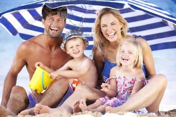 PARASOL PLAŻOWY 160CM + PARAWAN 8M MŁOTEK UCHWYT Marka Huser