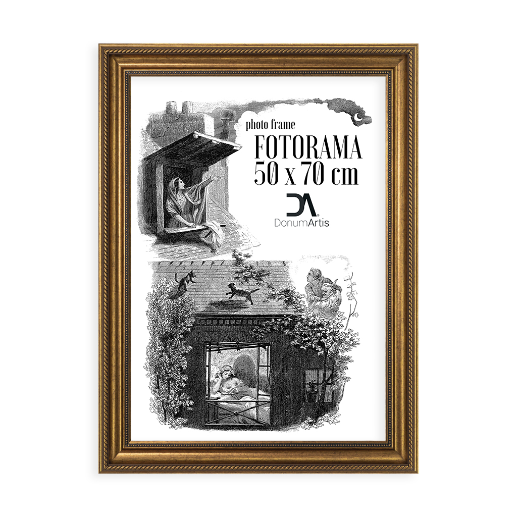 Fotorám Soluň barokní zlatá 50x70 na zeď