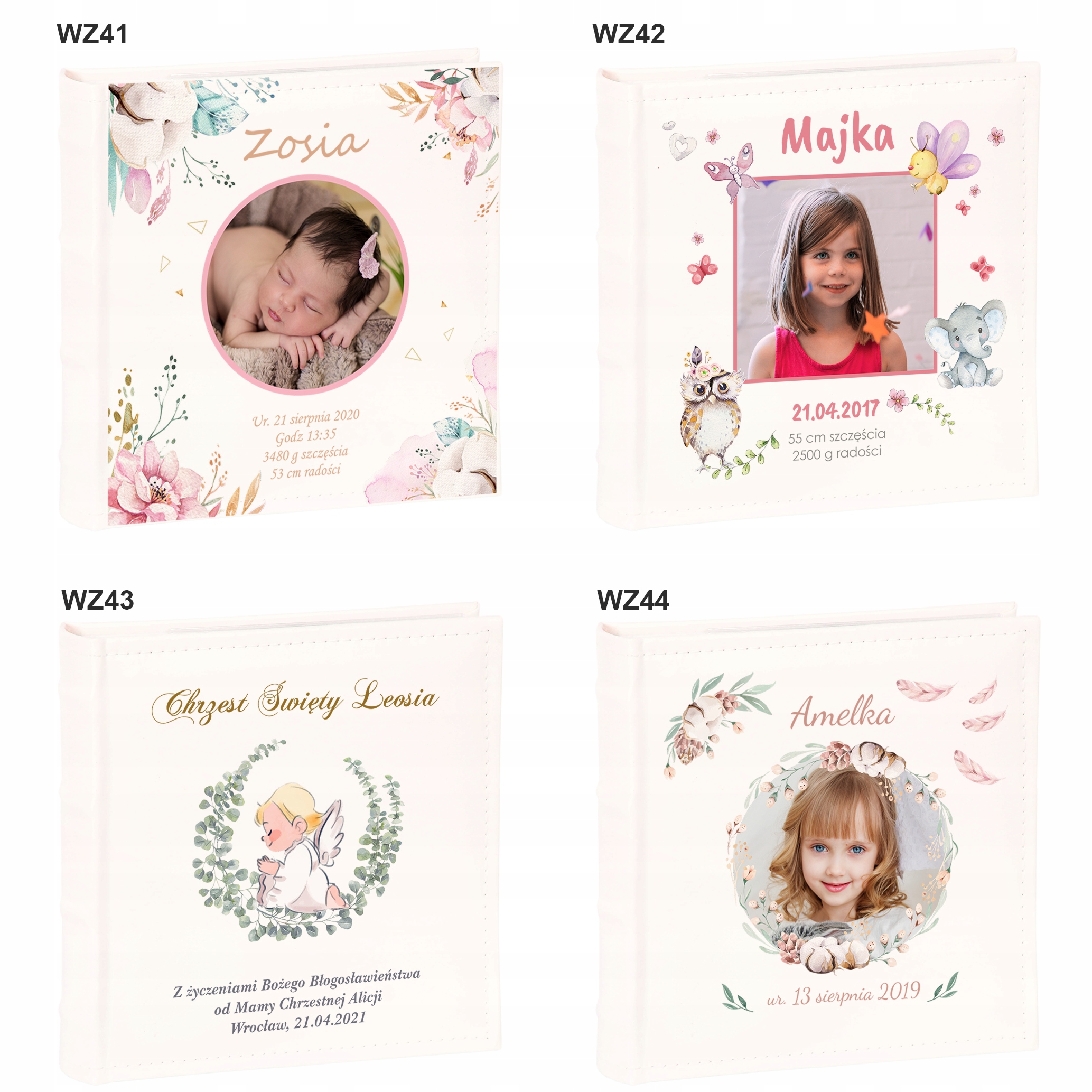 ALBUM NA ZDJĘCIA IMIĘ DZIECKA CHRZEST PREZENT Maksymalna liczba zdjęć 200 szt.
