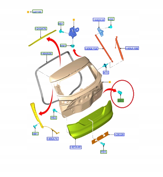 ODBÓJ KLAPY TYŁ MONDEO MK5 14- KOMBI _ 4918770 _ W714185-S300 Typ samochodu Samochody osobowe