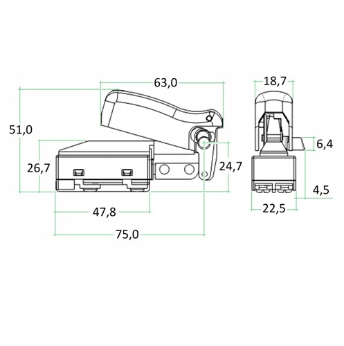 Wyłącznik szlifierki Dewalt DWEN202 Rodzaj włącznik
