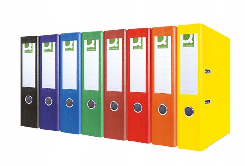 Segregator z szyną PP A4/75mm czarny dźwigniowy Format A4+