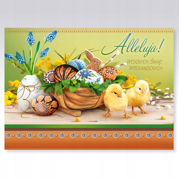 KARNET LAURKA KARTKA WIELKANOC PRZESTRZENNA