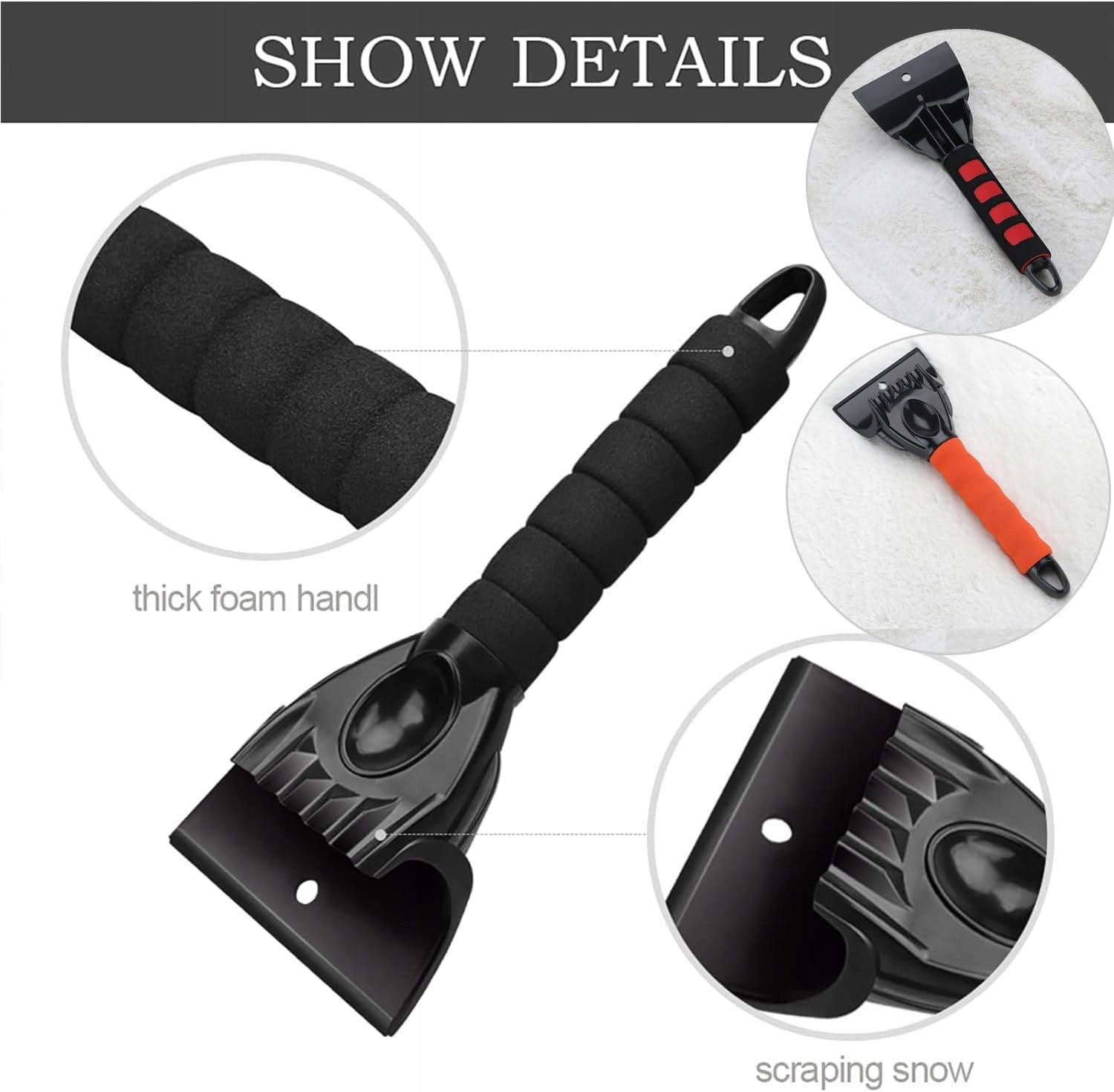 Skrobaczka do szyb samochodowych, 3 sztuki, szybka, mocna, z Waga produktu z opakowaniem jednostkowym 0.02 kg