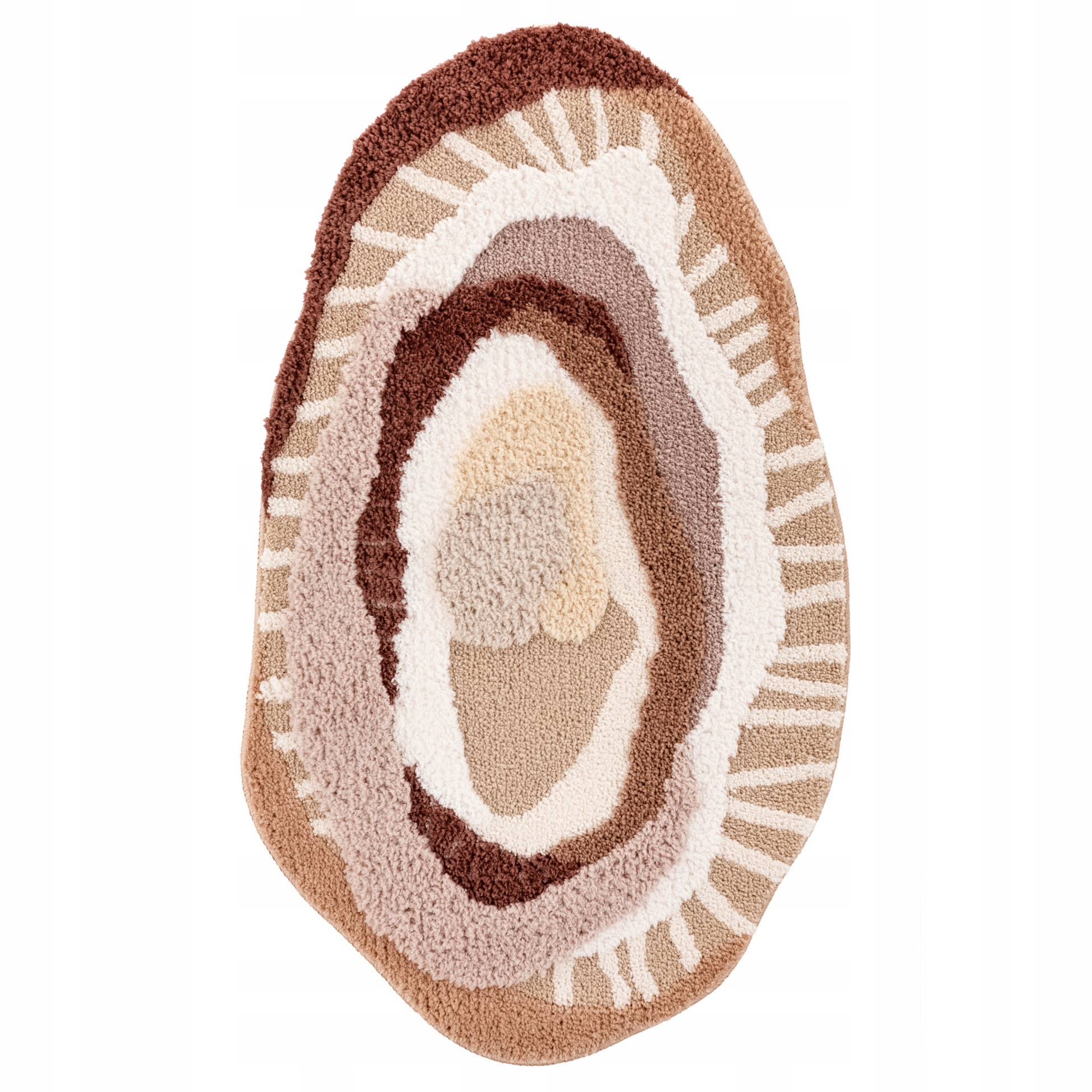 Koberec Shaggy Strukturovaný Béžový do obývacího pokoje 60x100 cm Měkký Pěkný 3D