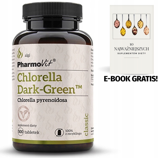 

Pharmovit Chlorella 100% Vege Dark-green 500 Tab