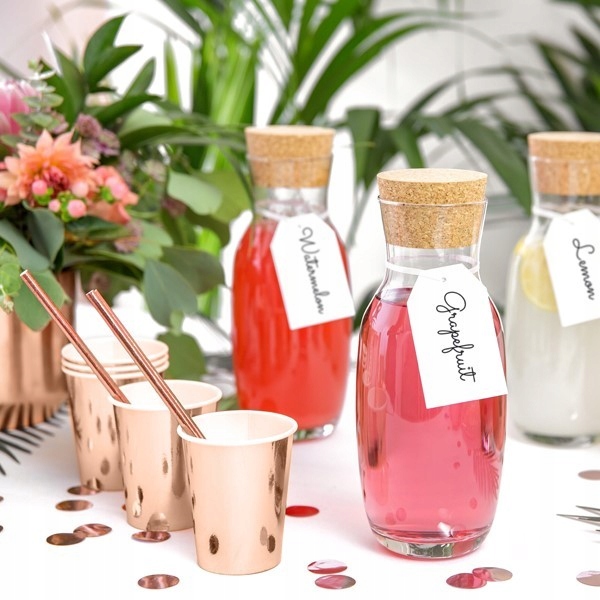 KUBECZKI papierowe ROSE GOLD RÓŻOWE ZŁOTO Liczba sztuk w zestawie 6 szt.