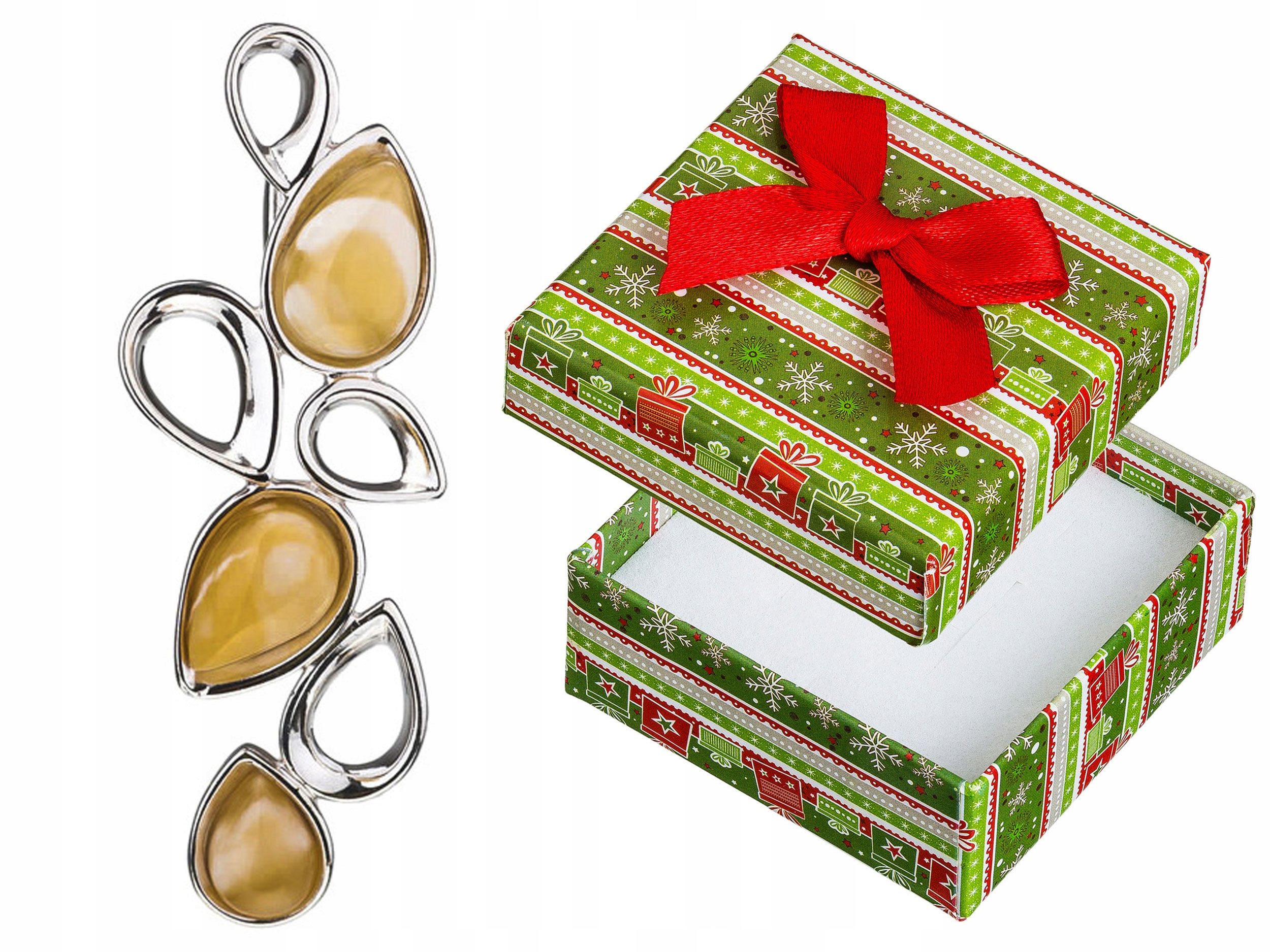 Stříbrný přívěsek Lžičky se žlutým jantarem Ažurový Přívěsek Kapka Kapky