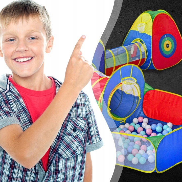 NAMIOTY DLA DZIECI NAMIOT OGRODOWY 5w1 + TARCZA Wysokość produktu 85 cm