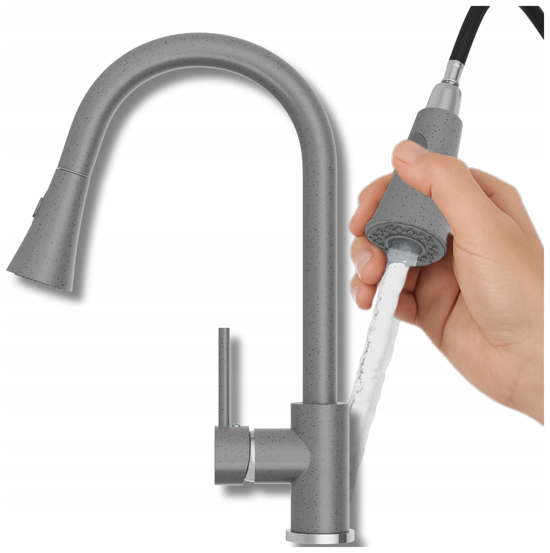 Snake Sivá Kuchynská Batéria S Výsuvnou Hubicou