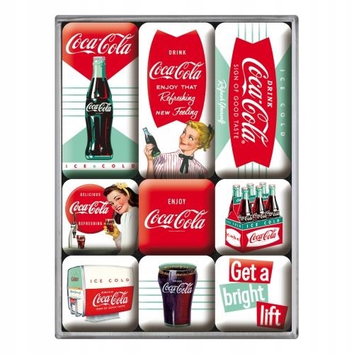 Coca Cola USA Diner Zestaw Magnesów na Lodówkę