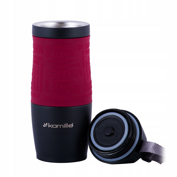 KUBEK TERMICZNY TERMOS 380ML Kod producenta KM2052A czerw