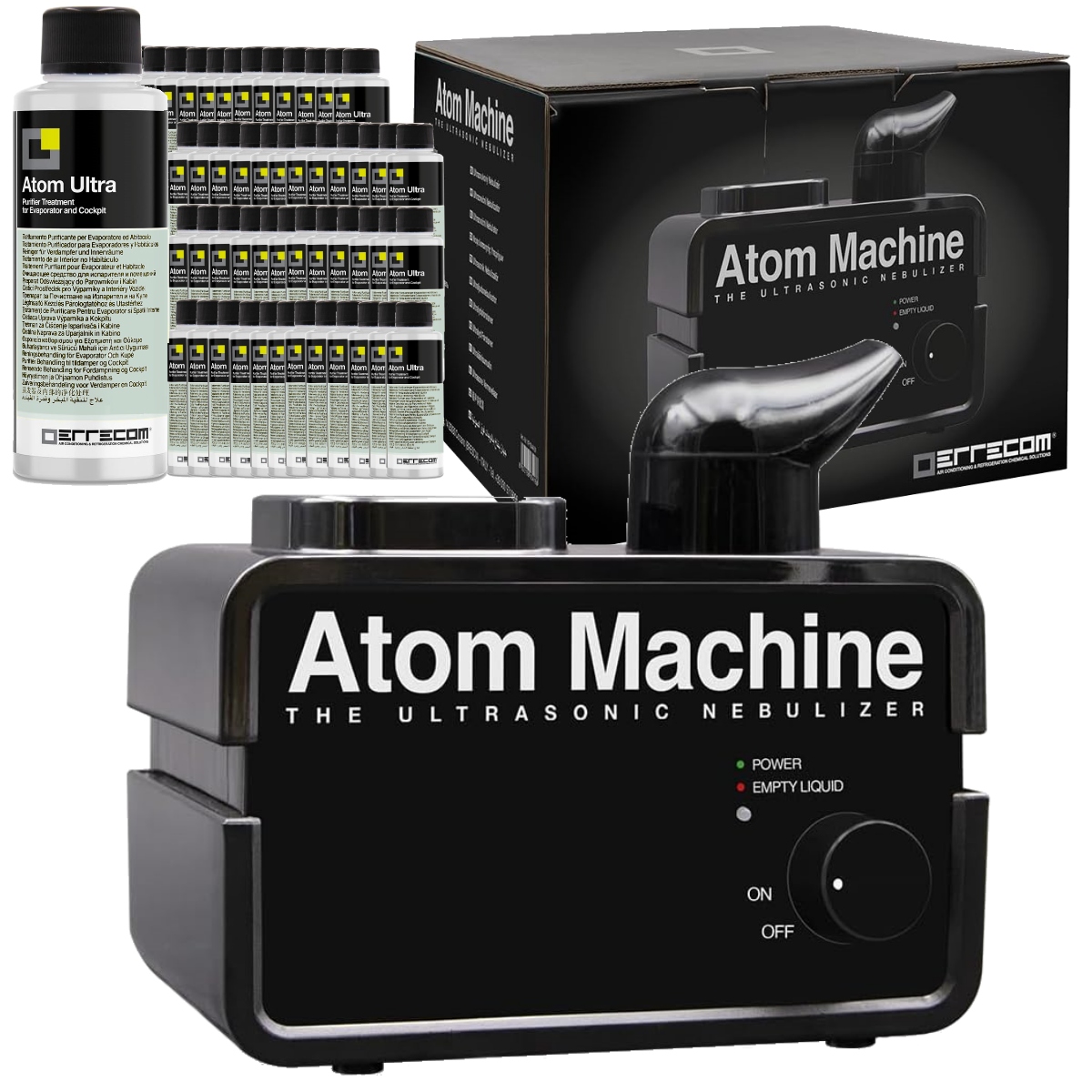 Zestaw do odgrzybiania klimatyzacji Atom Machine 48x płyn No Odor Errecom