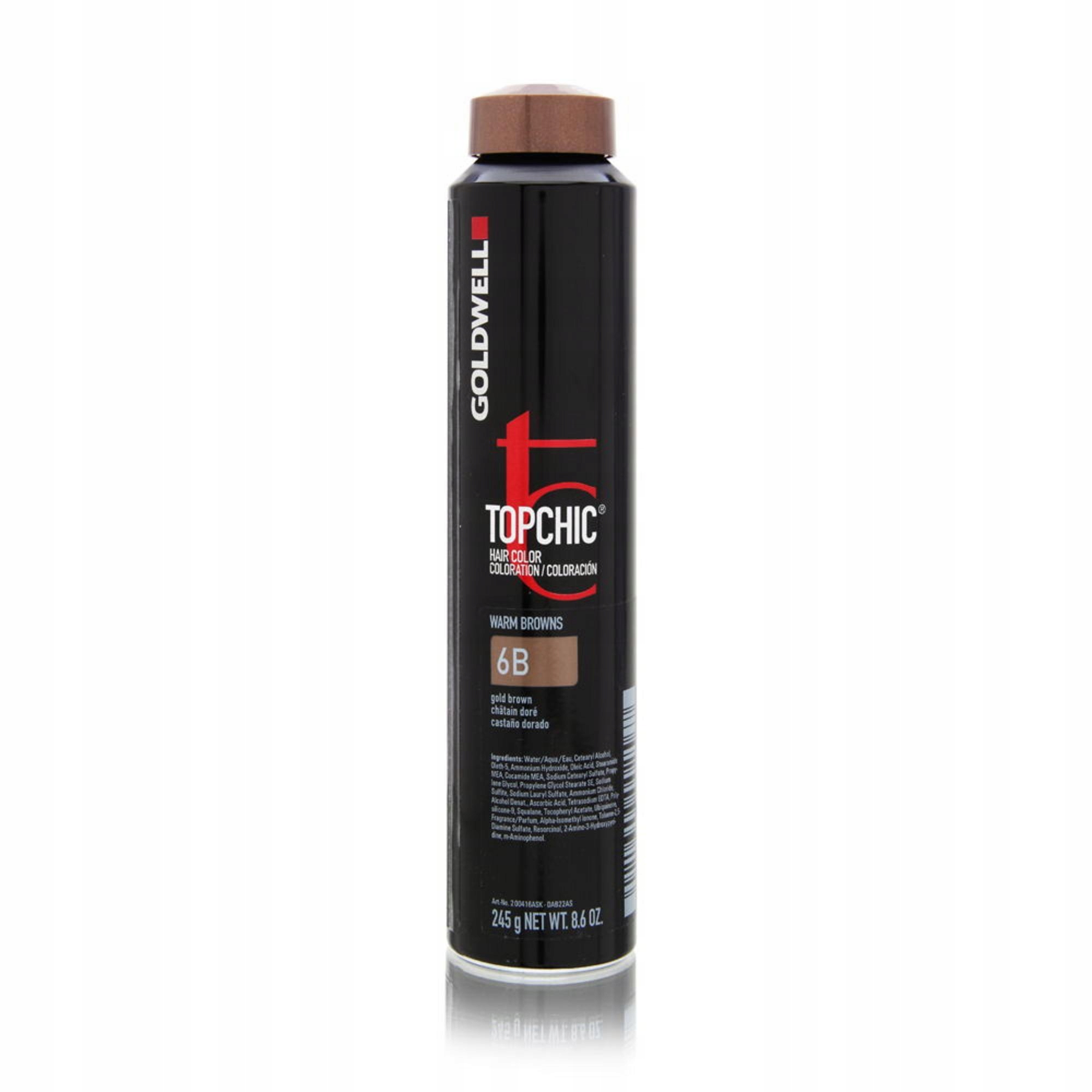 Goldwell, TopChic, Trvalá barva na vlasy, 6B Zlatohnědá, 250 ml