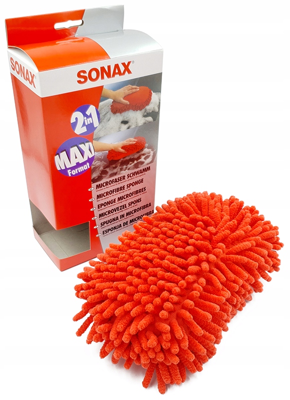 SONAX DUŻA GĄBKA Z MIKROFIBRY DO MYCIA SAMOCHODU