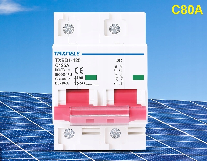 Pojistkový spínač nadproudový Mcb DC 600V 10kA 2P C80A