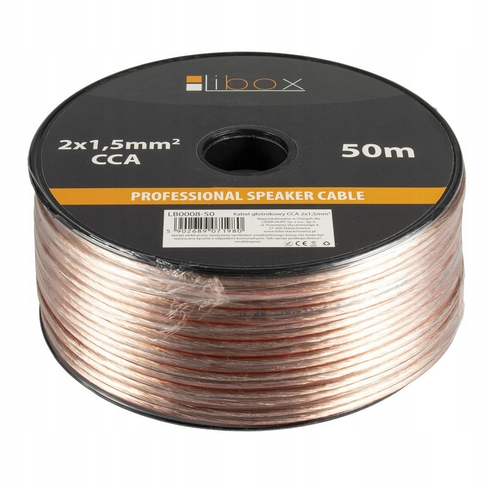 Libox Kabel Głośnikowy LB0008-50 2X1,5MM (50M)