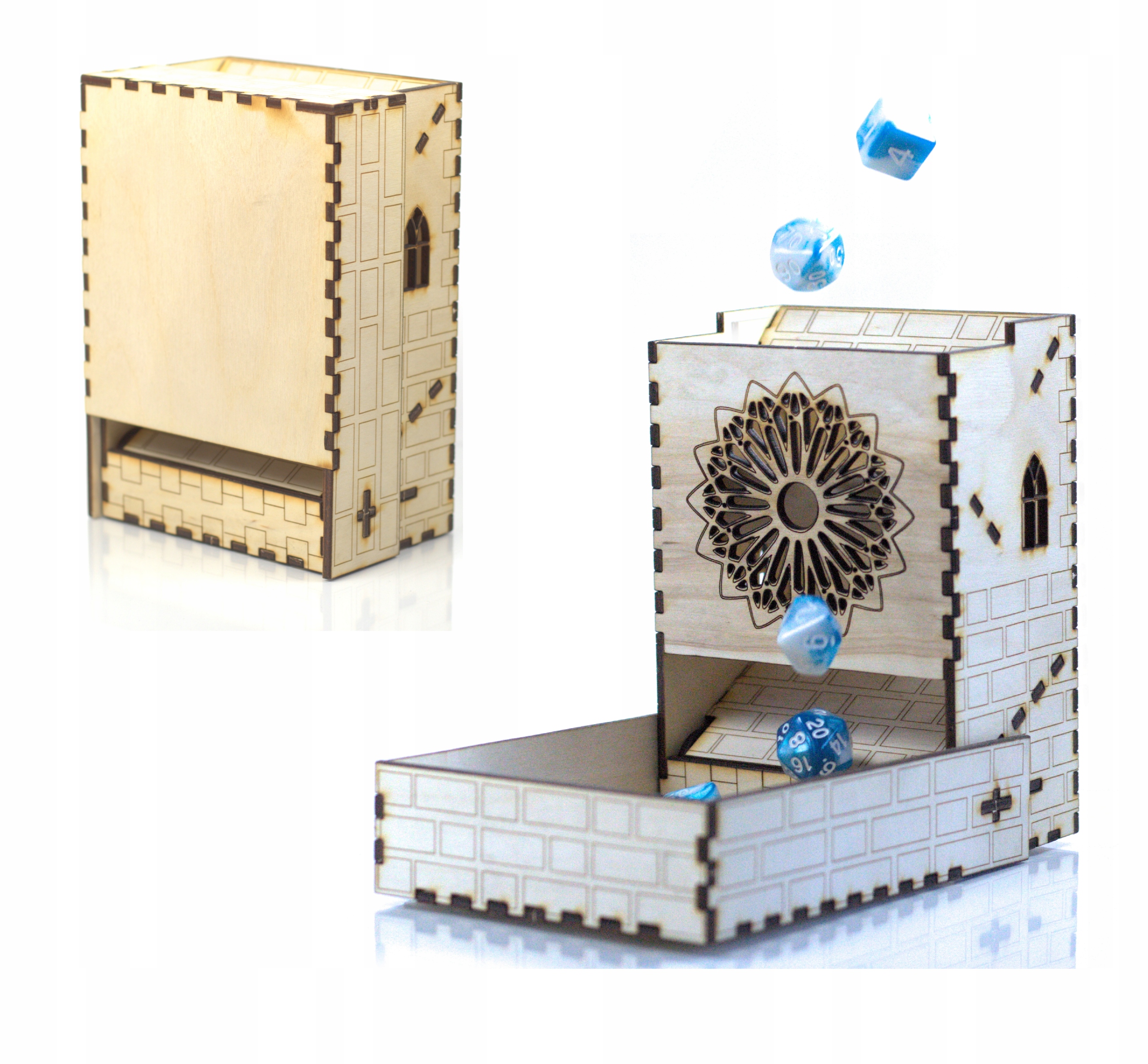 Dice Tower Bazylika Wieża Do Kości Drewniana 15 CM