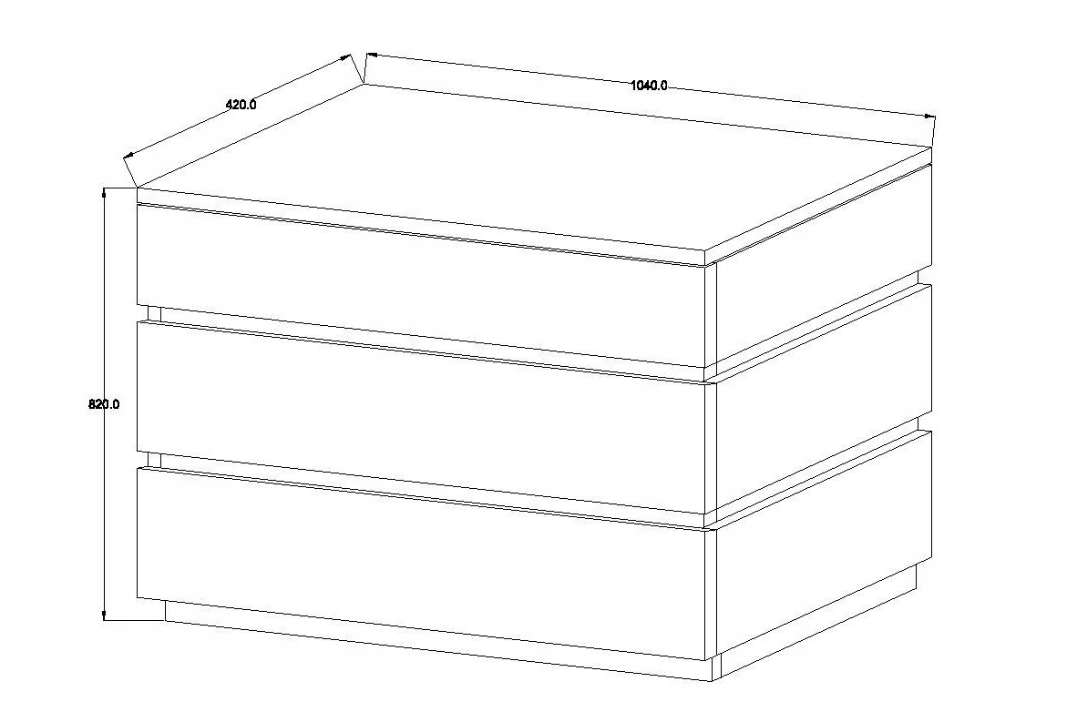 RICCARDO 46 - komoda dąb wellington 104x42x82 Kod producenta RA-R20154/R20154-46-B