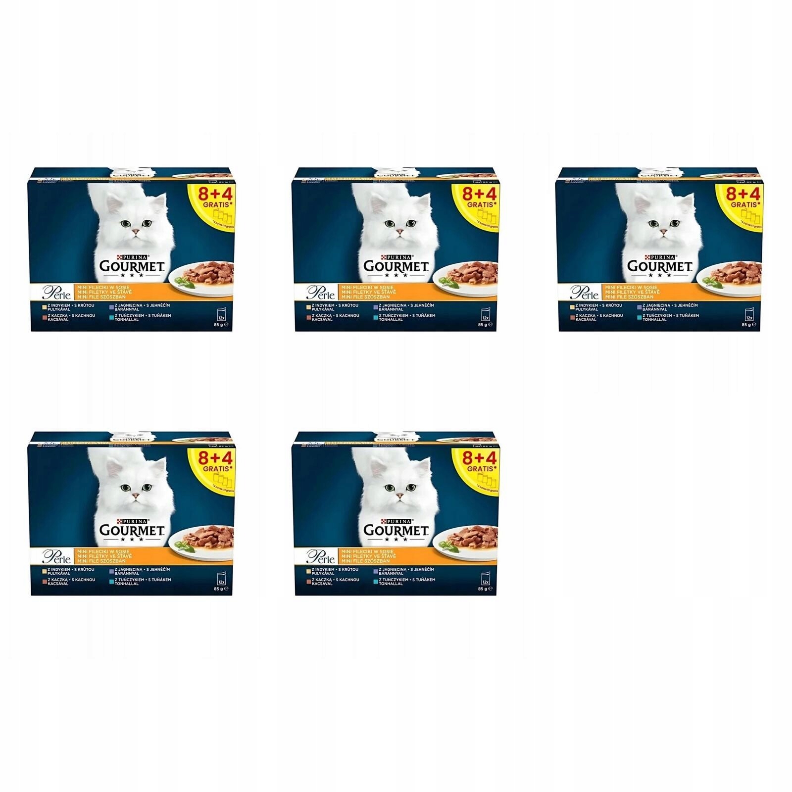 Karma mokra dla kota Purina Gourmet Perle mini fileciki mix smaków 60x85g