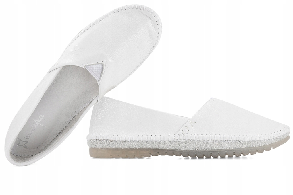 Maciejka 01930-11 Mokasíny Kožené Polobotky Vložky Balerínky Bílá 37