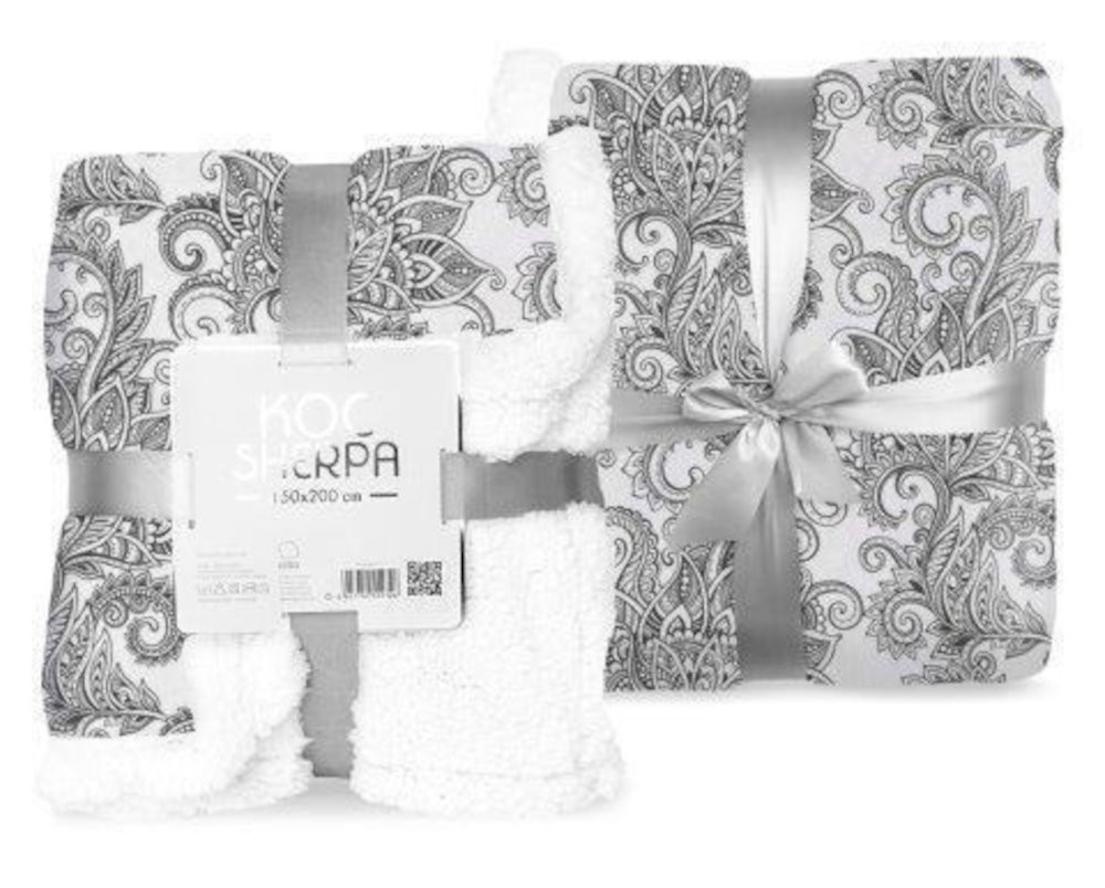 Faro Plyšová deka s beránkem ornamenty Polyester, 150/200 cm (FA-561177)