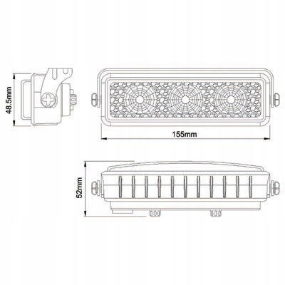 SWIATLA DZIENNE DRL 3 LED RL AUTOMAT MOCNE 12V 24V Part number KW