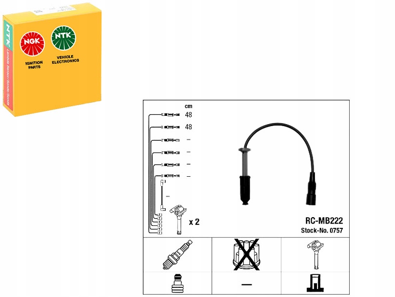 NGK757 Sada Zapalovacích Kabelů Mercedes C (W2 Asistent řidiče #33)