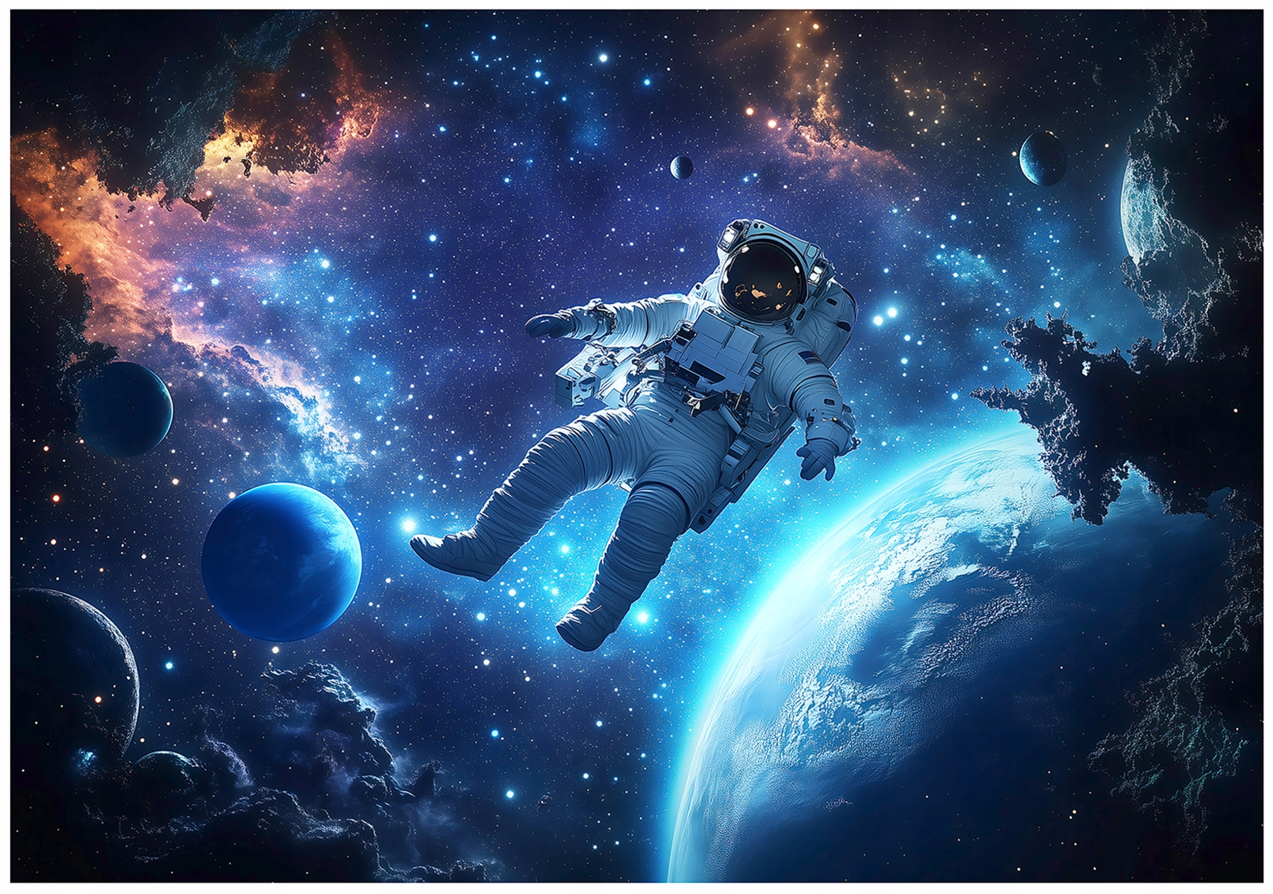 Strukturálna Vinylová Fototapeta Pre Mládež Kozmos Astronauta 254x184