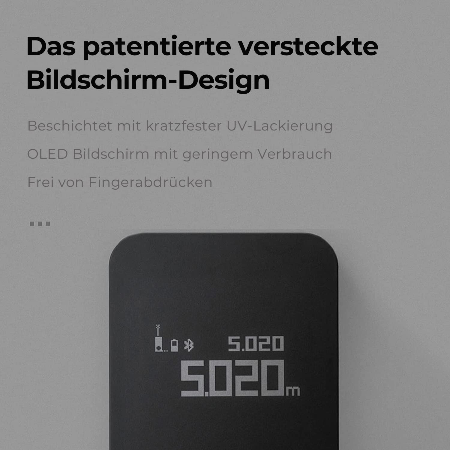 HOTO Laserowy Dalmierz 30m Bluetooth OLED USB-C — miniatura 8