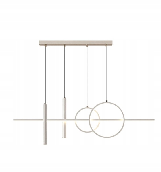 Linet Plus – Moderná závesná lampa nad stôl, biela, 120 cm