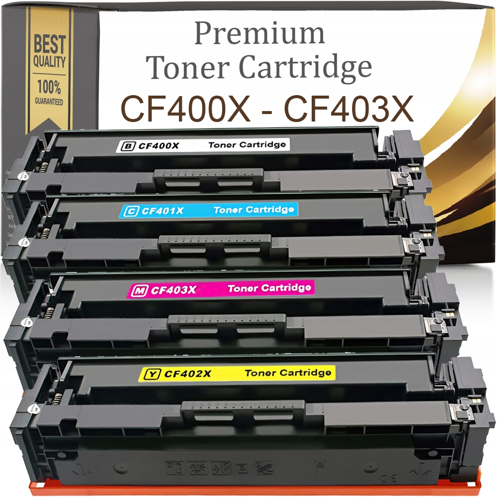 4x Toner Pro Hp Laserjet Pro Mfp CF400X M252dw M274dn M277dw Cmyk Nový XL