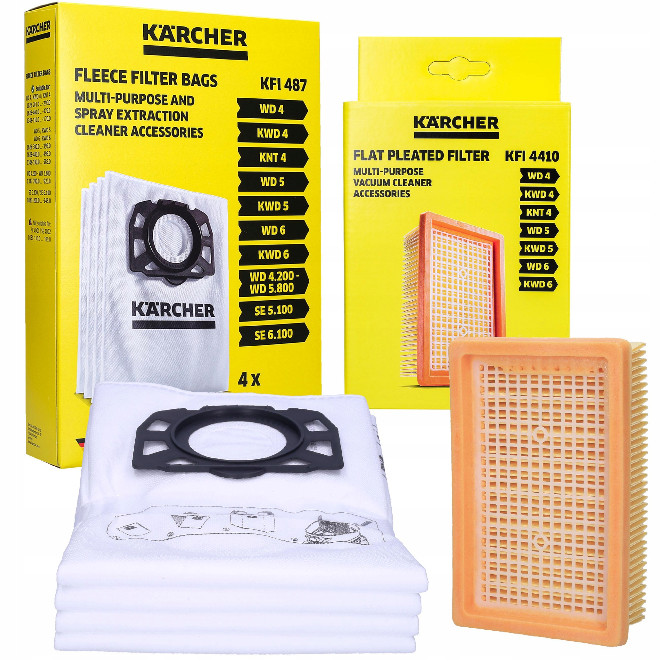 Sáčky Pro Karcher WD4 WD5 WD6 MV4 Originální Filtr